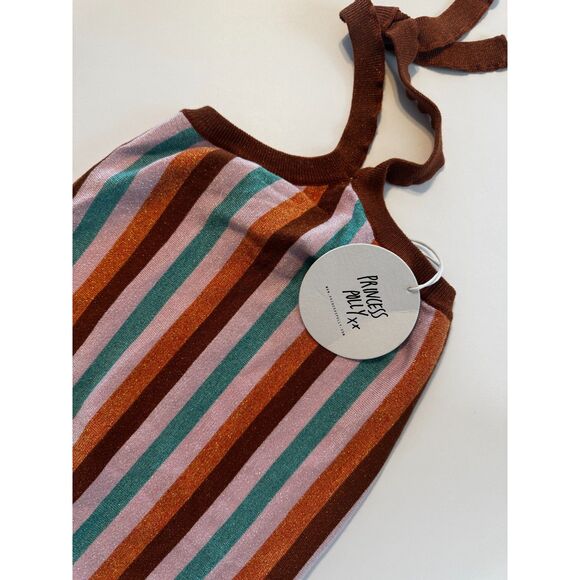 Princess Polly Boho Striped Halter Mini Dress - Picture 1 of 4